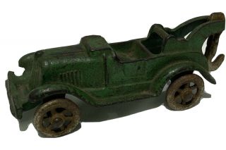 Myestatefinds Antique Cast Iron Tow Truck Wrecker Toy Car Marked 6 B 1952 L - 5”