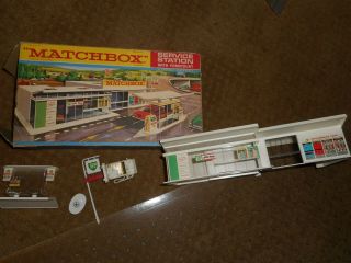 Matchbox Service Station With Forecourt Circa 1960 