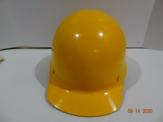 Vintage Skullgard Msa Fiberglass Safety Hard Hat Helmet Cap Fiberglass Yellow