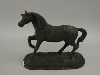 Antique Vintage Cast Bronze Metal Arabian Nights Horse Figure Statue Sculpture