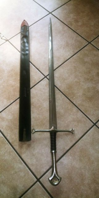 50 " Hand And A Half Medieval Crusader Knight Arming Sword With Leather Shealth
