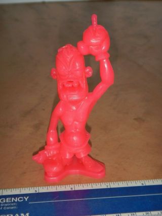 1963 Marx Nutty Mads Hot Pink Rocko The Champ Mini Figure 4 ",  Hong Kong