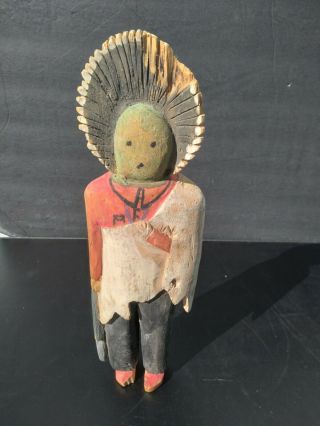 Antique Vintage Native American Navajo Indian Carved Wood Yei Kachina Doll