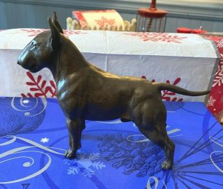 Vintage Tony Acevedo Cast Bronze Bull Terrier Dog