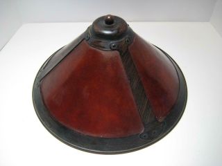 Vintage Mission Arts & Crafts Style Mica Style Lamp Shade 15 " Wide X 7 " High