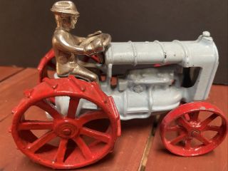 Antique Cast Iron Fordson Tractor Toy Metal Very Rare Collectible