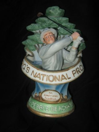 Vtg 39th Bing Crosby National Pro - Am Golf Tournament Empty Decanter 1980