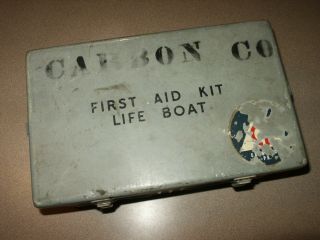Vintage Wwii Life Boat First Aid Kit U.  S.  Coast Guard Or U.  S.  Navy