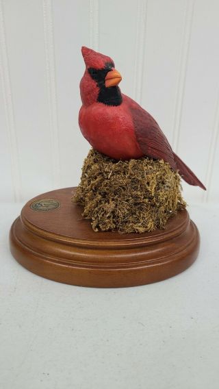 Ducks Unlimited Life Like Red Cardinal With Official Emblem Stamp.