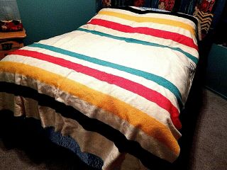 Vintage 4 Point Hudson Bay Blanket,  Flawed