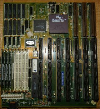 486 Motherboard Sarc Vlb Isa Vintage With Intel 33mhz Cpu