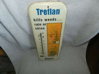 Vintage Treflan Balan Agricultural Chemicals Elanco Metal Thermometer Advert