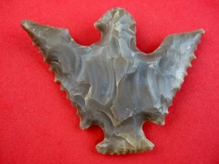 Indian Artifact 2 3/8 Inch Missouri Flint Bird Effigy Indian Arrowheads