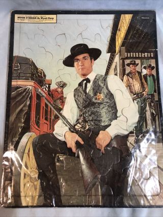 Vintage 1950s Whitman Hugh O’brian Wyatt Earp Frame Tray Puzzle 4427 - 129