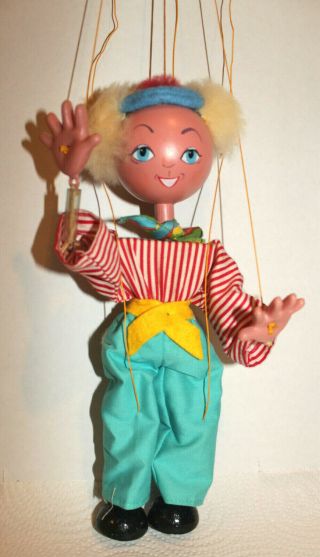 Vtg 60s Pelham Puppets French Mime/dancer Marionette W Beret - England