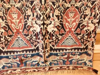 Vintage Indonesian Ikat Panel 115.  1/2” x 57” From East Sumba.  Early/mid 20th C. 2