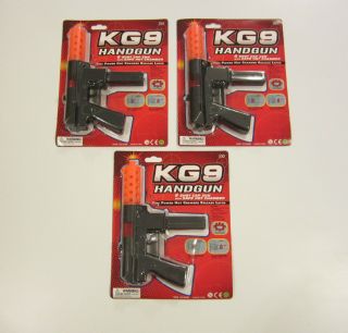 3 Kg9 Handguns Toy Cap Gun 9 " Police Pistol Detective Fires 8 Ring Caps
