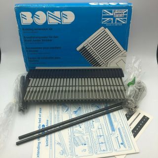 Vtg Bond Knitting Machine Extension Kit Orig Box,  Instructions 1981 Britain O6