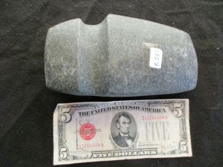 HAND CARVED NATIVE AMERICAN INDIAN STONE AXE,  HARD STONE CELT,  PORT - 1020 P - 251 6