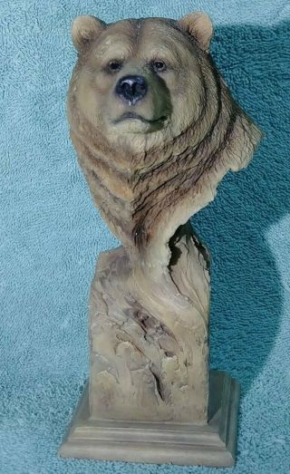 Rare Bear Sculpture Mill Creek Studios Grizzly Mcsi Figure Slockbower Signed