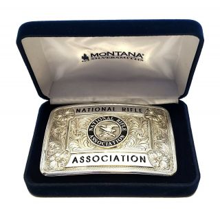 Montana Silversmiths Nra National Rifle Association Collectible Belt Buckle