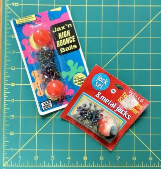 Vintage Chemtoy Corp.  Metal Jax ‘n High Bounce Ball Toy (1976) And Wells Jax Set