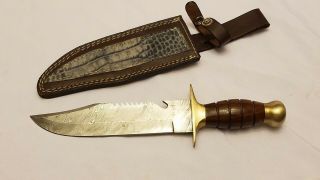 12 " Damascus Knife Handmade Custom Fixed Blade Knife Hand - Forged