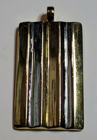 Vintage Lanvin Paris Gold / Silver Tone Pendant Only No Necklace