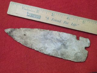 5 1/2 " Tang Knife Point,  Arrowhead,  Artifact,  Hopewell,  Indian,  Mo.