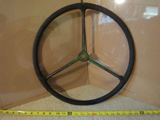 Vintage John Deere 17 - 1/2 " Steering Wheel,  Tractor Part.  3/4 " Shaft Oem