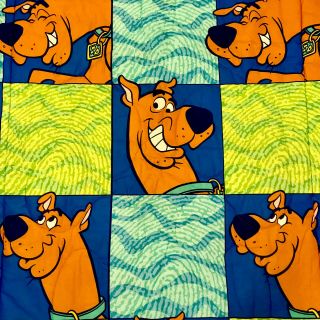 Vintage Scooby Doo Twin Size Blanket Cartoon Network Hanna Barbera 2000 (GOOD) 3