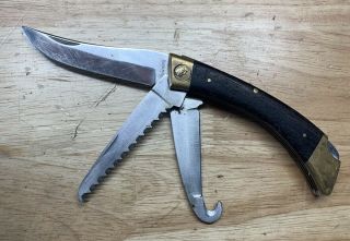 Vintage Rare Browning Japan 523 3 Blade Folding Pocket Knife