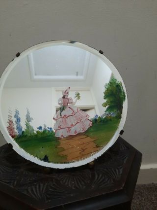 Exquisite Dainty Vintage Crinoline Lady Mirror