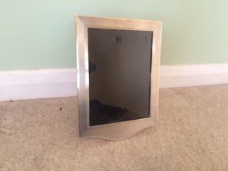 Large Vintage Sterling Silver Photo Picture Frame With Hard Wood Back