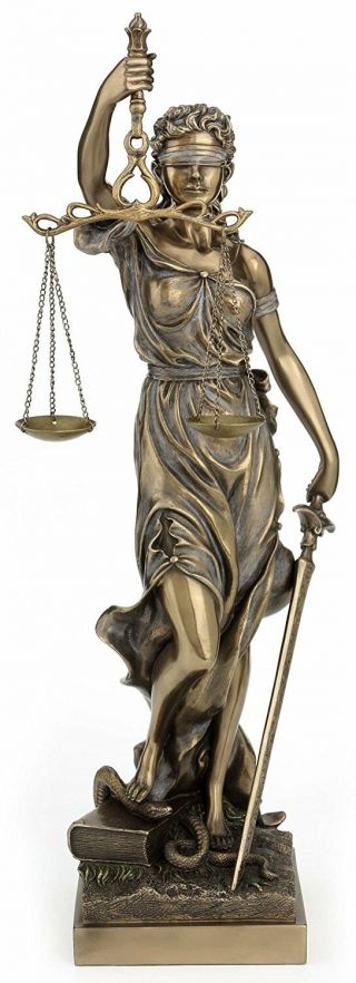 Perfect Gift - 18 - Inch Blind Lady Justice Statue Sculpture Lawyer Gift Figure