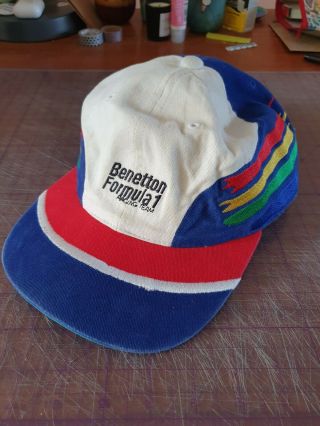 Benetton F1 Formula 1 Fia Vintage Cap Hat 1987