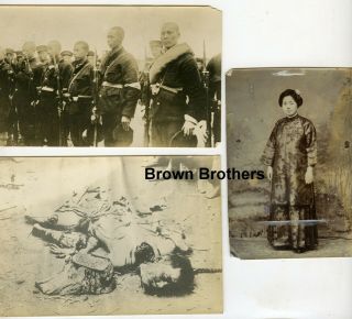 1900 Historic China Execution By Hundred Cuts & Dr.  Mary Stone Photos (3) Bb