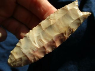 Authentic 3 1/4 " Paleo Clovis Arrowhead Found In Ohio - Flintridge Flint