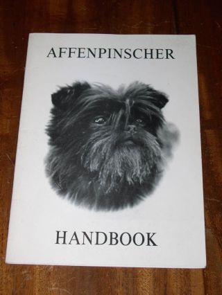 Rare " The Affenpinscher Handbook " Dog Book By Boorer 1st 1982 Vg