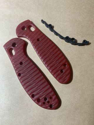 Benchmade Mini Griptilian Allen Putman Red G - 10 Scales And Backspacer.