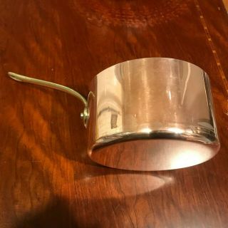 Vintage Copper Sauce Pan Made In Italy 6.  5 "