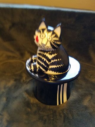 B.  Kliban Cat In Top Hat Cookie Jar/dry Material Container Tastesetter By Sigma