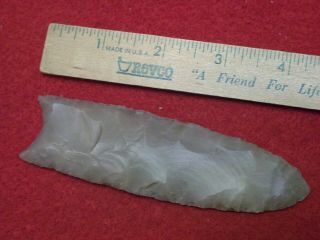 4 1/2 " Fluted Clovis Point,  Arrowhead,  Artifact,  Hopewell,  Indian,  In.