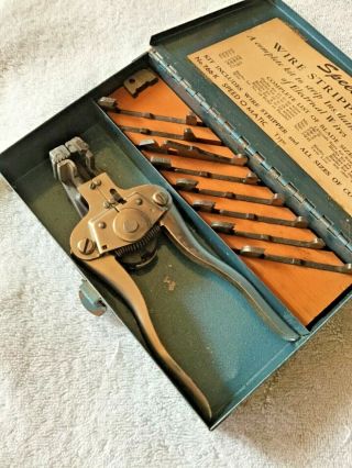 Vintage Speedex 766 - K Speed - O - Matic Wire Stripper Kit Blade Set 3