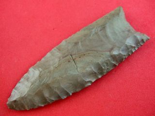 Indian Artifact 3 1/2 Inch Tennessee Clovis Point Indian Arrowheads