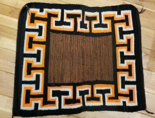 Navajo Southwest Old Saddle Blanket Hand Woven Four Corners 30x26
