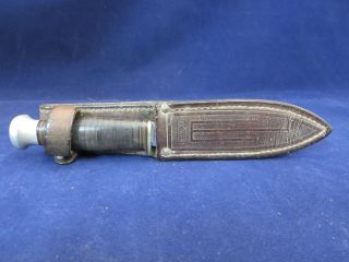Vintage Case Xx Fixed Blade Small Hunting Knife With Leather Sheath