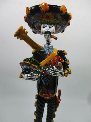 22 " Talavera Catrina Colorful Handmade Talavera Pottery,  Mexican Day Of The Dead
