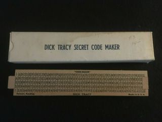 Dick Tracy Secret Code Maker
