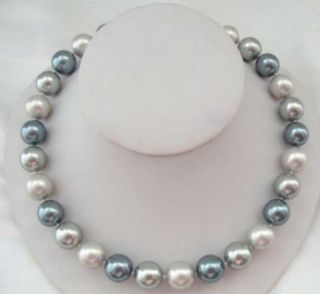 18 " Gorgeous Aaa,  10 - 11mm Natural South Sea Multicolor Pearl Necklace 14k